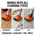 Heavy Duty Floor Gap Fixer Tool with 5pcs Sticky Pads, Vacuum Suction Cup Plank Puller for Laminate Hardwood Tile Flooring Repair