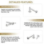 182 Pieces #6 x 3/8" 1/2" 5/8" 3/4" 1" Phillips Pan Head Self-Tapping Screws, Wood Screws Assortment Kit, 304 Stainless Steel - size: #6