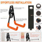 HUPBIPY 26 Pack Garage Hooks Heavy Duty, Wall Mount Ladder Hooks - color: 26 Pack Orange