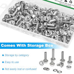 25 Sets M6-1.0 x 16mm Flanged Hex Head Bolts and Nuts Kits - size: M6-1.0 x 16mm