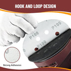 160 PCS 5 Inch Sanding Discs, 60 80 100 120 180 240 400 600 Grit