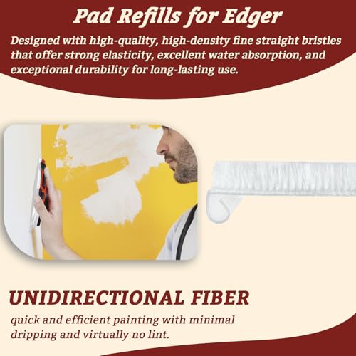 6 Pack of Paint Edger Replacement Pads - Pad Refills for Edger - Replacement Pad Refills for Paint Edger Tool - color: 6 Packs