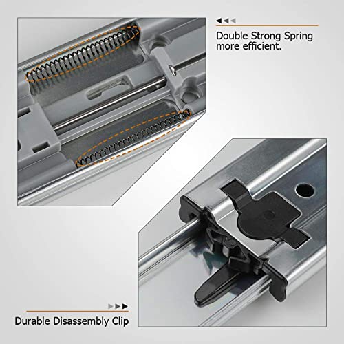 LONTAN 1 Pair Soft Close Drawer Slides 12 Inch Heavy Duty Cabinet Rails - color: Silver-Soft Close, size: 12 Inch - Drawer Slide