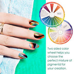 Creative Color Wheel, Paint Mixing Learning Guide Art Class Teaching Tool for Makeup Blending Board Chart Color Mixed Guide Mix Colours (9.25inch) - style: New