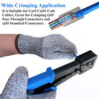 Gaobige rj45 Crimping Tool for Cat6 Cat5e Cat5, Sturdy Pass Through Crimper
