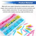 smseace 200PCS Heat Shrink Butt Connector with Crimping Tool 22-10AWG Waterproof Electrical Wire Crimp Connectors for Automotive Boat Stereo Industrial Equipment - size: 200Pcs