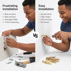 50Pcs Self Drilling Drywall Anchors with Screws Zinc Plated