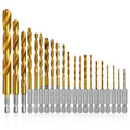 21 Pcs Titanium Coated Twist Hex Shank Drill Bit Set for DE-Walt DW1361