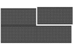 WALMANN 4 PCS 12x24 in Pegboard Panels, 24x48 in Wall Tools Pegboard - color: Black 12"*24", size: 24"*48"