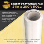Dura-Gold Carpet Protection Film, 24-inch x 200-foot Roll, Clear Plastic - size: 24-inch-x-200-feet