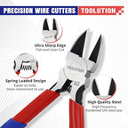 5" Small Wire Cutters Diagonal Cutting Pliers Flush Cutter - color: 5"- 1 Pack