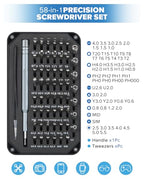 58-Piece Precision Screwdriver Set for Electronics & Eyeglasses Repair