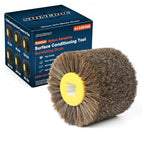 Shinboc 4.7x4 Inch Surface Conditioning Tool, Horse Hair Abrasive Wheel - style: Horse Hair Abrasive