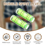 HARFINGTON 12pcs Mini Cylindrical Bubble Spirit Level Vials 10x30mm - size: 10x30mm