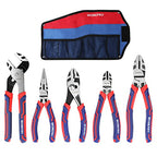 WORKPRO Pliers Set, 5-Piece Premium Cr-V Pliers Kit with Storage Pouch - size: 5-piece