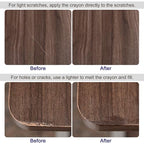 HARFINGTON 5pcs Wood Filler Sticks Wooden Wax Touch Up Furniture Repair Crayons for Scratch Hole Wood, Golden Grain - color: Golden Grain