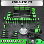 141-Piece Magnetic Screwdriver Set with Plastic Rack, Torx/Slotted/Phillips Precision Screwdrivers, SAE & Metric Hex Key Kit, Ratchet Handle & Screwdriver Bits, DIY Tools for Gift - style: 141-Piece Magnetic Screwdriver Set