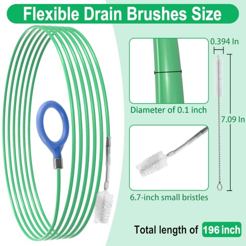Auto Sunroof Drain Cleaning Tool, 196 Inch Flexible Tube Cleaning Brush - size: 196 Inch