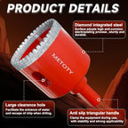 Diamond Hole Saw Drill Bit Set (15 PCS) (1/4"-2") Serrated Diamond Core Bits for Ceramic, Glass, Tile, Marble, Granite | EVA Positioner & Hard Storage Bag | Dry/Wet Dual-Use | High-Precision Drilling - size: (1/4"-2")-15PCS