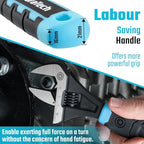 DURATECH 10-Inch Wide Jaw Adjustable Wrench - color: Black & Blue, size: 10-Inch