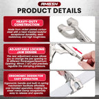 9" Locking Pliers Set, U-Shaped Welding Clamps, 4 Pack