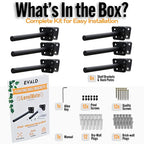 EVALD LevelMate™ Uni-Mount 8 Inch Floating Shelf Brackets, Hidden Shelf Brackets with Anti-Sag Pinol Screw System, Floating Shelf Mount with Screws & Anchors (6 Pack) - size: 8 Inch, style: 6 Pack Uni-mount