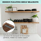 Floating Shelf Brackets Heavy Duty Industrial L Shelf Bracket - 5mm Thick Premium Solid Steel Shelf Supports, Black Rustic Wall Brackets for Shelves - 10 Inch Floating Shelves Hardware (6 Pack) - size: 10 Inch-6 Pack