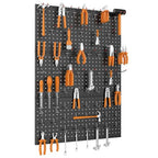 WALMANN 3 PCS 12x24 in Pegboard Panels for Wall, 36x24 in Tools Pegboard - color: Black 12"*24", size: 24"*36"