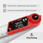 S&F STEAD & FAST Digital Angle Finder with Case & Lock, 7 Inch / 200 mm - color: Black