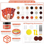 Wood Furniture Repair Kit, 18 Colors Wood Filler Putty Touch Up Paint - size: 32PCS