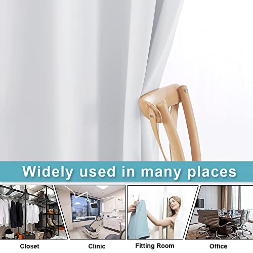 RYB HOME Extra Long Curtains for Home Theater Office Backdrop Dining Room - color: Greyish White, size: 100"W x 144"L (Pack of 1)