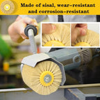 Shinboc 4.7x4 Inch Surface Conditioning Tool, Sisal Abrasive Drawing Wheel - style: Sisal Abrasive