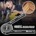 Saker Miter Saw Protractor,7-Inch Aluminum Protractor Angle Finder 2PCS - style: 2 Packs