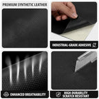 Qextce Perforated Leather Repair Patch Tape, Grey, 8x100 Inch - color: Grey, size: 8x100 inch