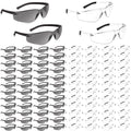 Salfboy 100 Pack Safety Glasses Bulk, Scratch Resistant Protective Eyewear - color: 118-50grey+50clear