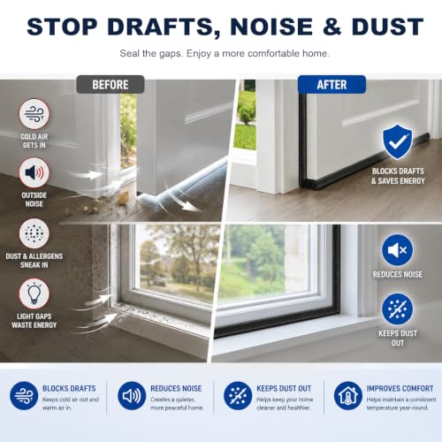 Storystore Self Adhesive Foam Weather Stripping, 1" x 1/8" x 33FT Door Seal - size: 1In x 1/8In x 33Ft