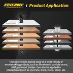 240PCS Wood Screws Assortment Kit, FIXLINK E-Coated Flat Head Screws Set - color: Black