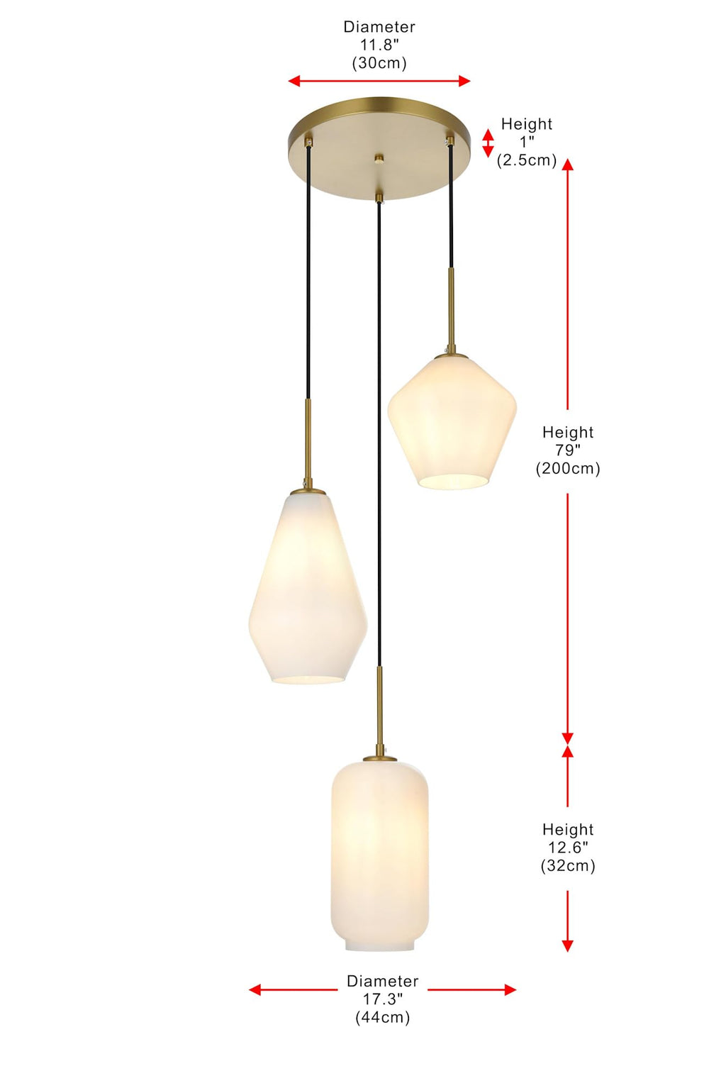 Open Box - Elegant Lighting LD2269BK - Pendants Indoor Lighting