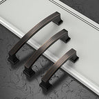 Asidrama 6 Pack 4 Inch(102mm) Hole Centers Kitchen Cabinet Handles, Oil Rubbed Bronze Cabinet Pulls Kitchen Cabinet Hardware for Cupboard Drawer Pulls - color: Oil Rubbed Bronze, size: 4" Hole Center, style: 6 Pack