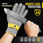 COOLJOB A9 Food Grade Cut Resistant Gloves for Kitchen Chef Butcher, S-XL - size: Small