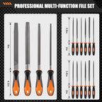 Metal File Set, 17PCS Alloy Steel with Case