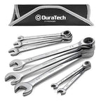 DURATECH 8-Piece Ratcheting Wrench Set, SAE, 5/16" to 3/4" - size: Set（5/16" to 3/4"）