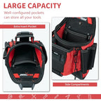 MELOTOUGH Small Electrician Tool Pouch Nail Screw Work Pocuh Tool Belt Pouch with Belt Clip Attachment Tradesman Tool Bag Pouch with Hammer Loop Electrician Tool Holster