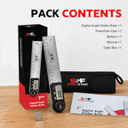 S&F STEAD & FAST Digital Angle Finder Tool with Case, 7 Inch / 200 mm - size: Digital Angle Ruler 7 Inch