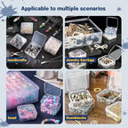 1 Large Box & 30-Grid Transparent Plastic Bead Organizer (Hinged Lid) — A Portable Craft Storage Solution for Jewelry Making, DIY Projects, Nail Art, and Storage of Screws & Small Parts