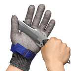 Schwer SlicePro ANSI A9 Cut Resistant Glove PR1706, Stainless Steel Mesh Metal Glove, Food Grade for Kitchen Cooking, Butcher Meat Cutting, Oyster Shucking, Mandoline, Fishing (L, 50 Pairs) - size: Large (Pack of 100), style: 1.0 Steel Wire