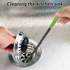 Sewer Drain Brush, Drain Clog Remover, 19.8inch Flexible Long Pipe Snake Hair Clogs Catcher Cleaner Tool for Toilet, Kitchen Sink, Sewer Drain, Bathroom Tub - color: Black Hair 19.8inch