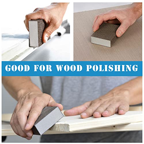 8Pcs 36 Grit Sanding Blocks, Jamiikury Coarse Sanding Sponge Washable and Reusable, Wet Dry Sandpaper Sponge for Wood Metal FurniturePaint and Drywall - size: 36 Grits
