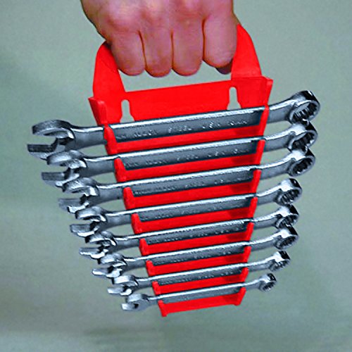 Ernst Manufacturing 5040-Red Gripper Wrench Organizer, Holds 4 Wrenches, Red - color: Red, size: 4 Tool, style: Standard