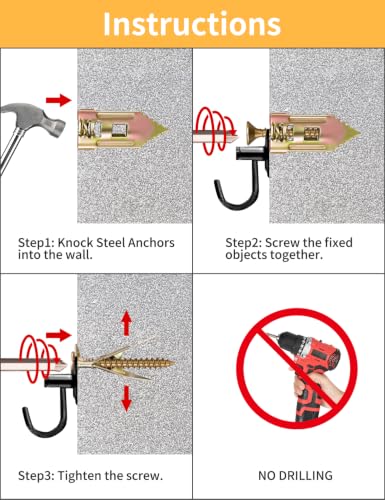 440PCS 3 Sizes Self Drilling Drywall Anchors with Screws Kit